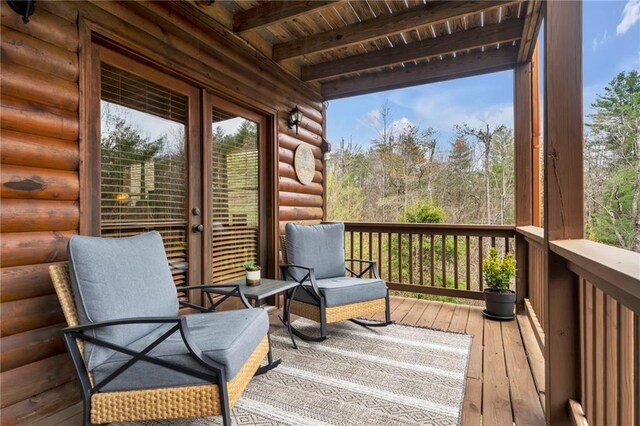 view of wooden terrace