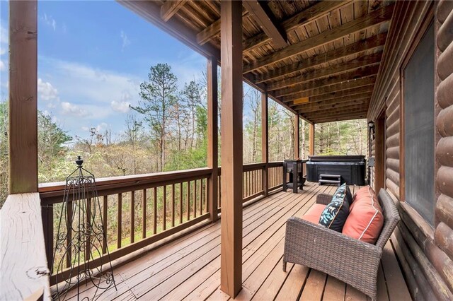 view of wooden deck