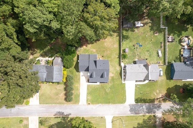 drone / aerial view with a residential view