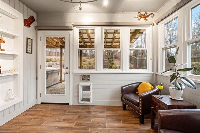 view of sunroom