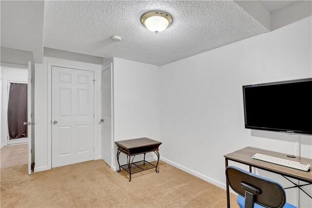 33 Middlebrook Dr, Cartersville, GA 30120 - home office featuring light colored carpet, a textured ceiling, and baseboards