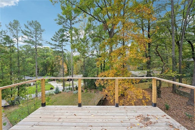 view of wooden deck