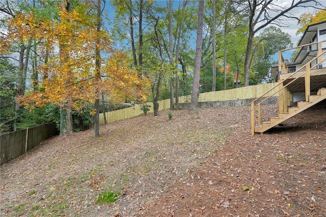 view of yard with a storage unit