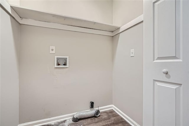 laundry area featuring hookup for an electric dryer and hookup for a washing machine