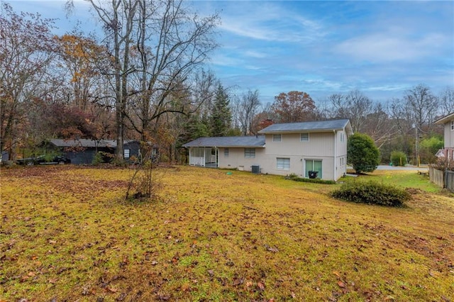 exterior space featuring central AC unit