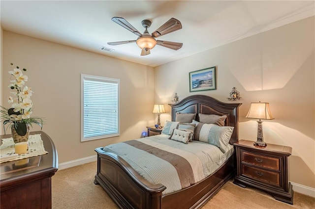 3202 Lucky Pl, Conyers, GA 30013 - bedroom featuring light colored carpet and ceiling fan