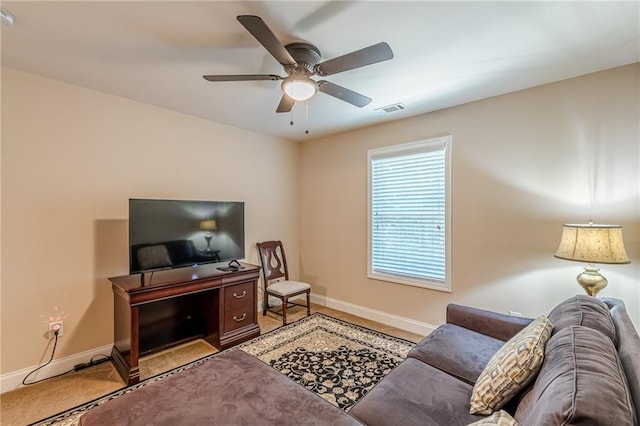 3202 Lucky Pl, Conyers, GA 30013 - living area featuring baseboards and a ceiling fan