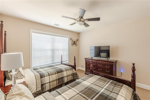 3202 Lucky Pl, Conyers, GA 30013 - bedroom with carpet flooring and a ceiling fan