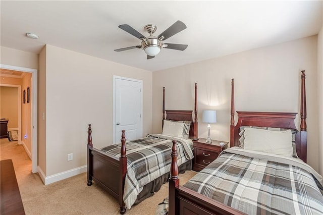 3202 Lucky Pl, Conyers, GA 30013 - bedroom featuring light carpet and ceiling fan