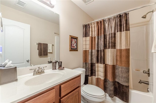 3202 Lucky Pl, Conyers, GA 30013 - full bathroom featuring vanity and shower / bath combo with shower curtain