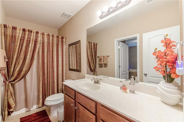 3202 Lucky Pl, Conyers, GA 30013 - full bath with vanity, tile patterned flooring, and curtained shower