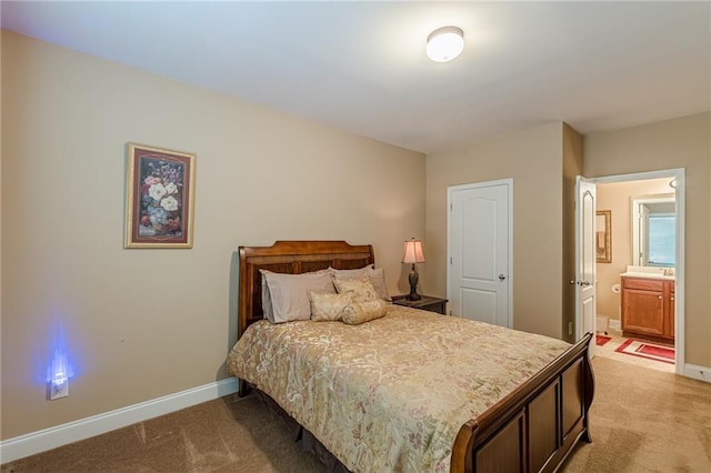 3202 Lucky Pl, Conyers, GA 30013 - bedroom featuring light carpet and ensuite bath