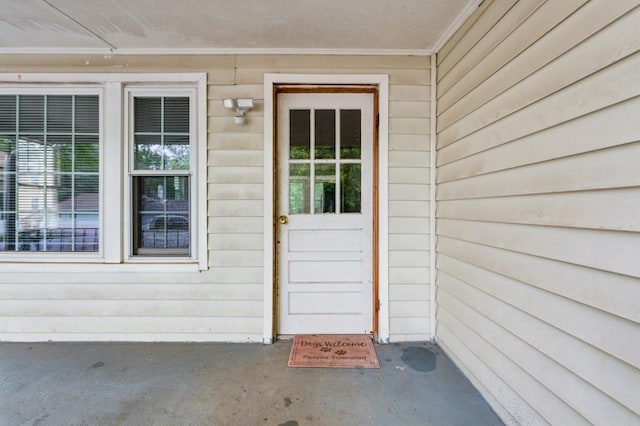 view of doorway to property