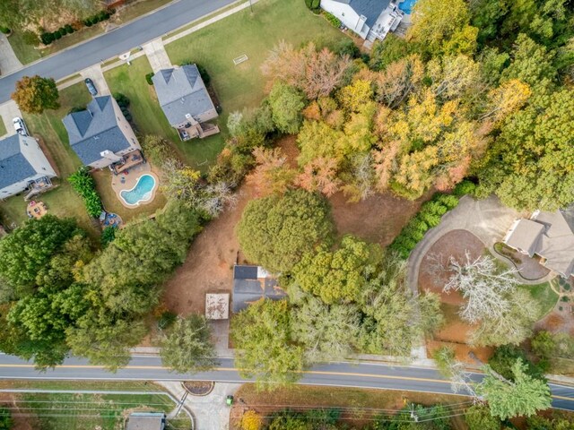 bird's eye view of a pool
