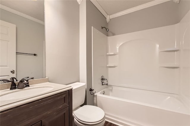 230 Belmont Trl, Covington, GA 30016 - bathroom featuring crown molding, vanity, and shower / bathtub combination
