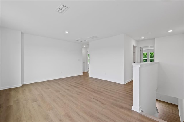 3064 Orwell Dr, Gainesville, GA 30507 - empty room with light wood-style floors, recessed lighting, baseboards, and attic access