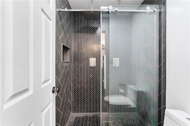 5041 Corinault Pl NW, Acworth, GA 30101 - full bathroom featuring toilet and a stall shower