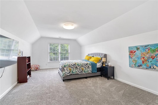 5041 Corinault Pl NW, Acworth, GA 30101 - bedroom featuring carpet, vaulted ceiling, and baseboards