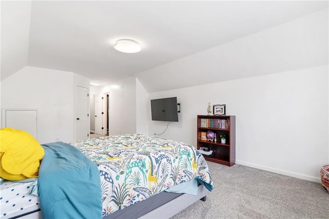 5041 Corinault Pl NW, Acworth, GA 30101 - bedroom featuring carpet floors, lofted ceiling, and baseboards