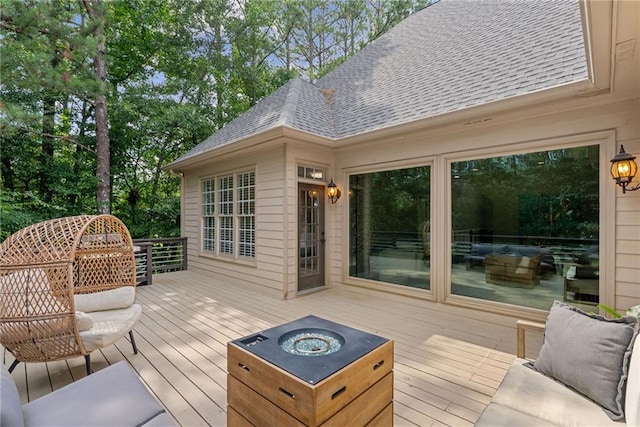 5041 Corinault Pl NW, Acworth, GA 30101 - deck featuring a fire pit