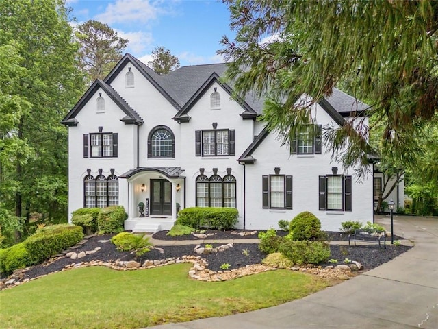 882 Hallbrook Ln, Milton, GA 30004 - french provincial home with french doors and a front lawn