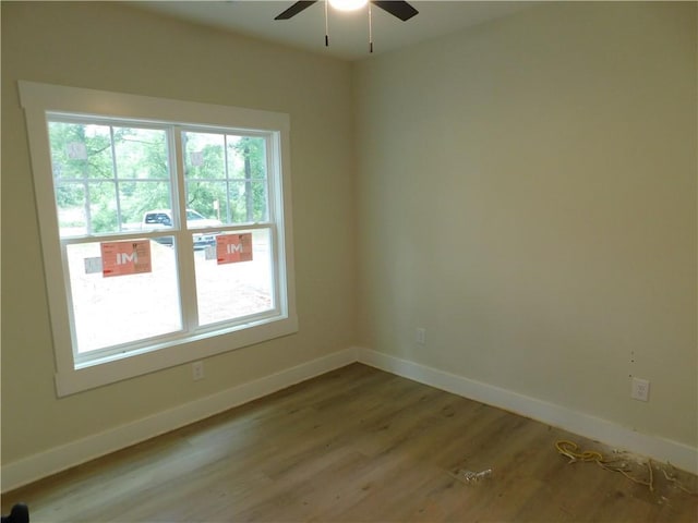 100 Elbert Gaddis Rd, Dahlonega, GA 30533 - unfurnished room with ceiling fan, light wood-type flooring, and baseboards