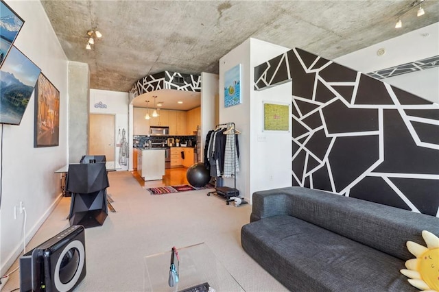 exercise room featuring carpet floors