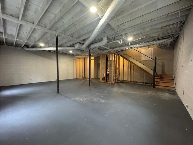 view of basement