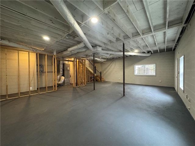 view of basement