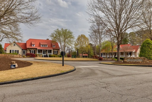 view of road with curbs