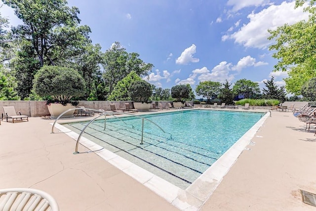 view of pool with a patio