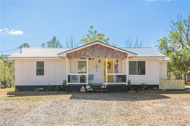 view of front of property with a porch