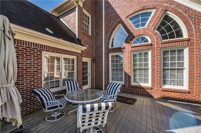 3855 Greenside Ct, Dacula, GA 30019 - wooden deck featuring outdoor dining space