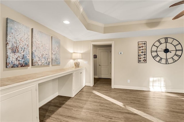3855 Greenside Ct, Dacula, GA 30019 - interior space featuring recessed lighting, baseboards, ornamental molding, and wood finished floors