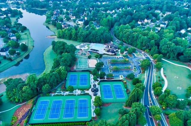 3855 Greenside Ct, Dacula, GA 30019 - birds eye view of property with a water view