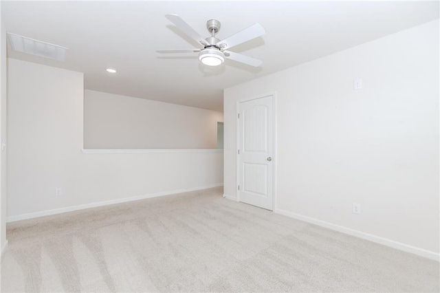 6706 Moondancer Ct, Flowery Branch, GA 30542 - carpeted empty room featuring a ceiling fan and recessed lighting