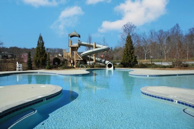 6706 Moondancer Ct, Flowery Branch, GA 30542 - community pool with a water slide