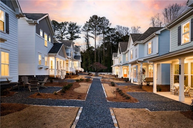 exterior space with a residential view