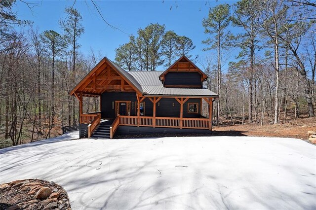 exterior space featuring a porch