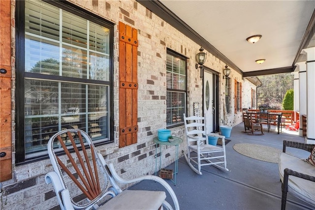 view of patio / terrace featuring covered porch