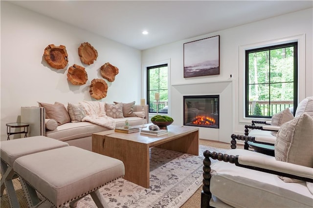 view of carpeted living room