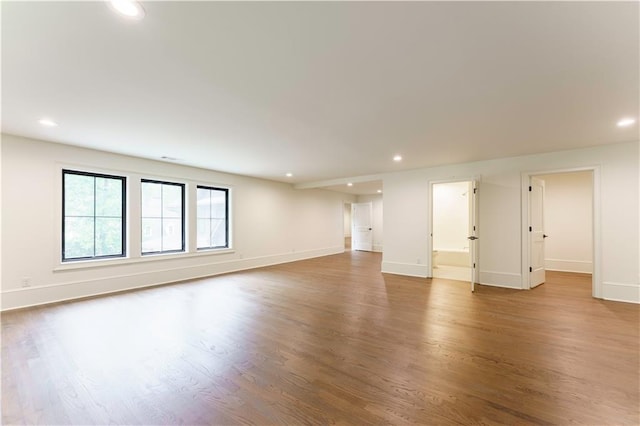 interior space with hardwood / wood-style floors