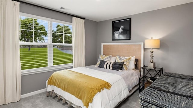 view of carpeted bedroom