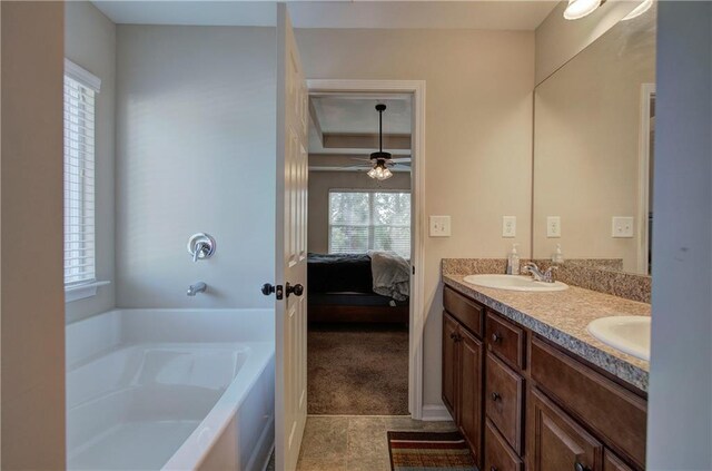 bathroom with independent shower and bath