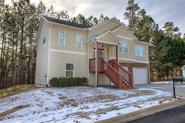 split foyer home with a garage