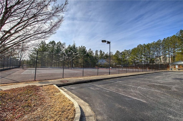 view of tennis court