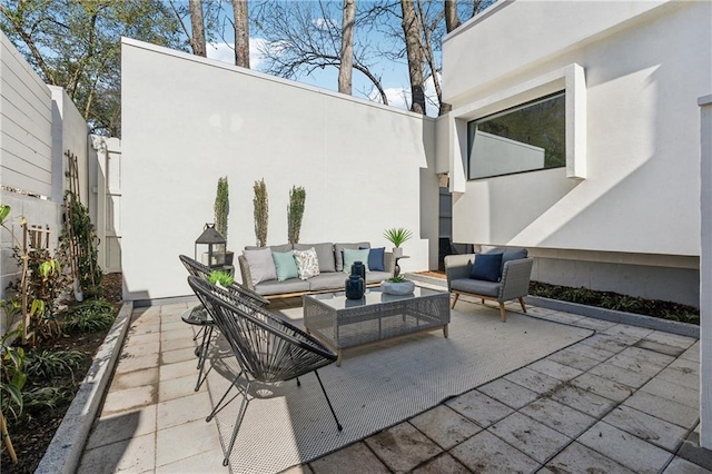 view of patio / terrace with an outdoor living space