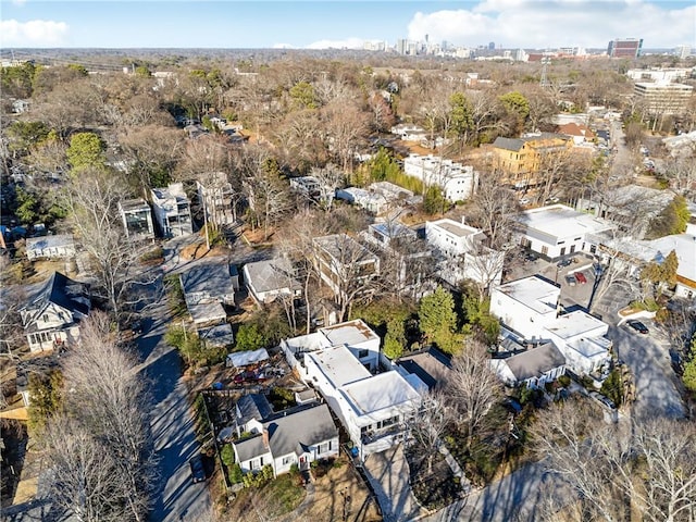 aerial overview of property's location with nearby suburban area