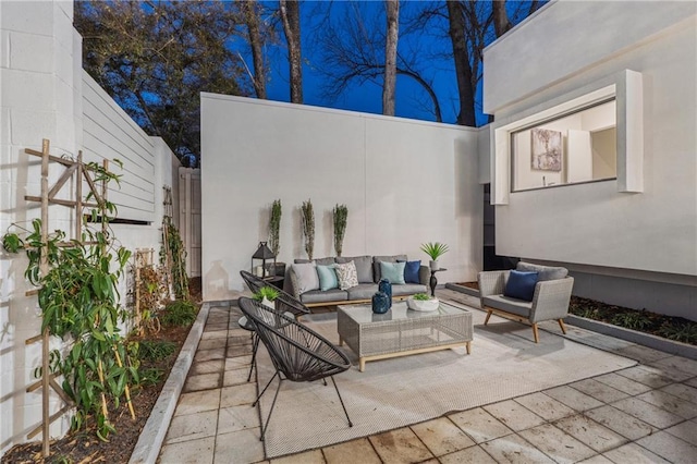 view of patio / terrace featuring outdoor lounge area