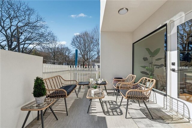 view of patio with an outdoor hangout area